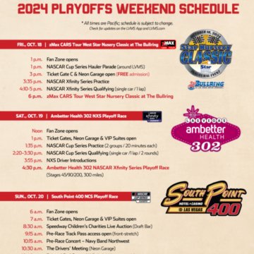 2024 Fall NASCAR Weekend Schedule