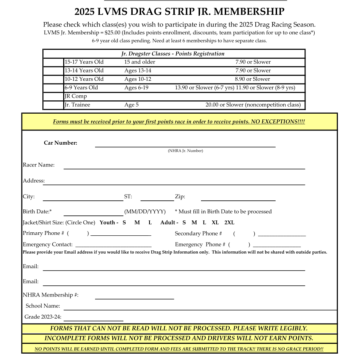 2025 Jr. Membership Application