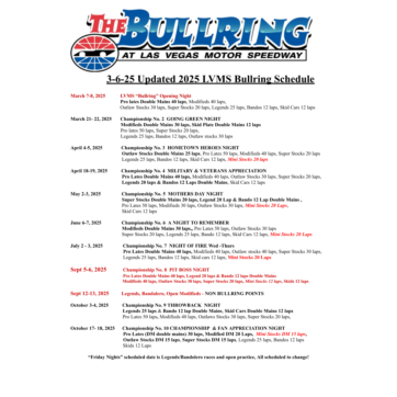 Bullring Championship Season Schedule