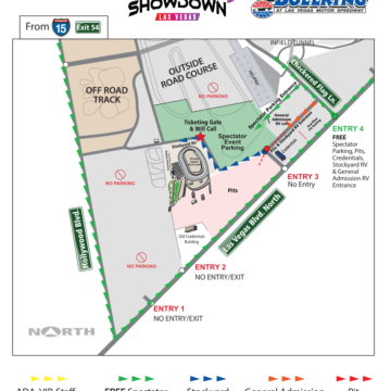  Bullring — Open Wheel Showdown Parking Map