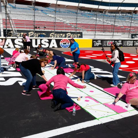 2024 SP400 Breast Cancer Paint Start/Finish Line Pink