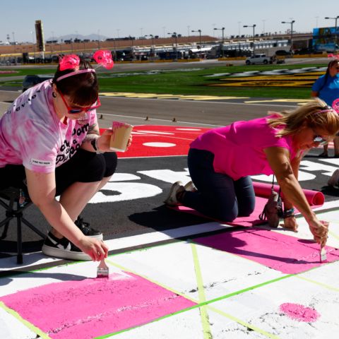 2024 SP400 Breast Cancer Paint Start/Finish Line Pink