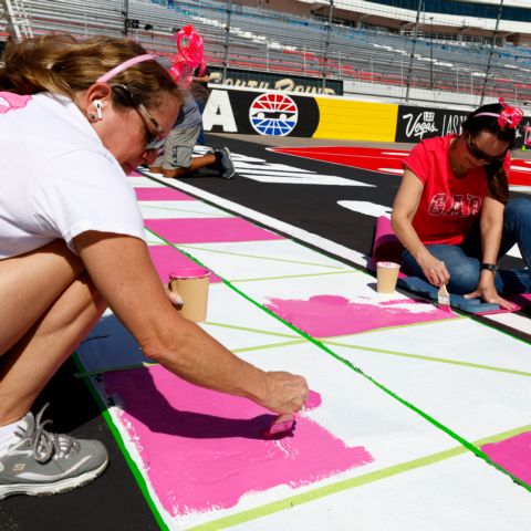 2024 SP400 Breast Cancer Paint Start/Finish Line Pink