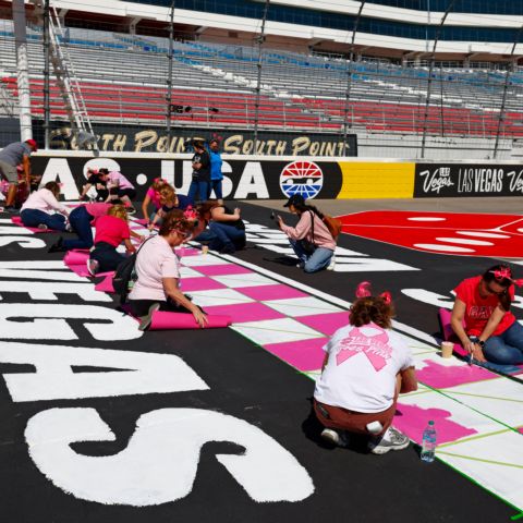 2024 SP400 Breast Cancer Paint Start/Finish Line Pink