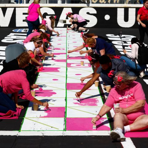 2024 SP400 Breast Cancer Paint Start/Finish Line Pink